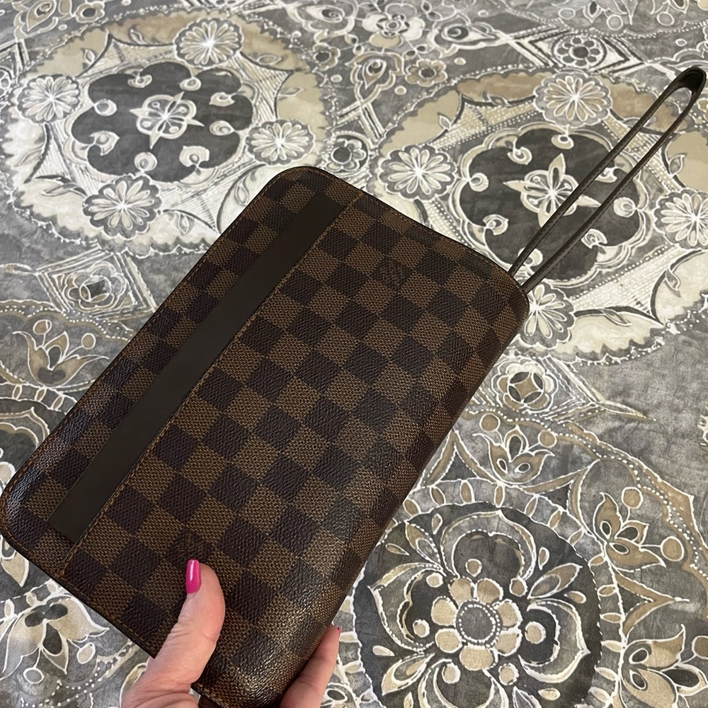Louis Vuitton Damier Ebene Wristlet/ Clutch